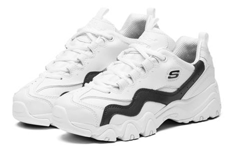 (WMNS) Skechers D'lites 2.0 Black/White 88888001-WBK