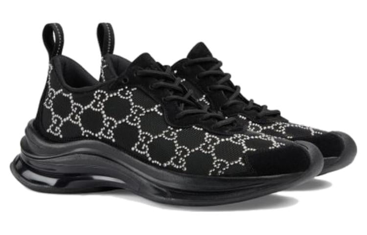 (WMNS) Gucci Run GG Crystal Sneaker 'Black' 758088-FACG4-1099