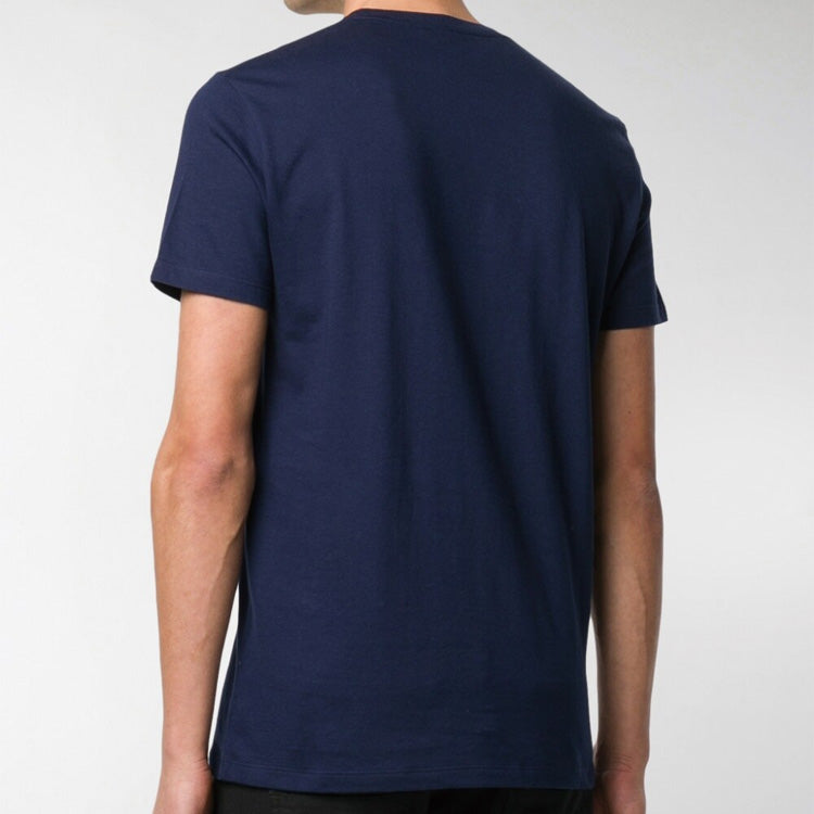 Men's Alexander McQueen Ivy Skull Skeleton Short Sleeve Blue 599560QOZ660903