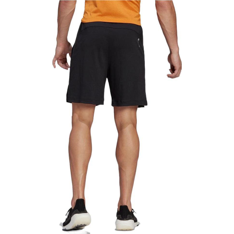 Men's adidas Alphabet Logo Printing Drawstring Lacing Straight Shorts Japanese Version Black HD9466
