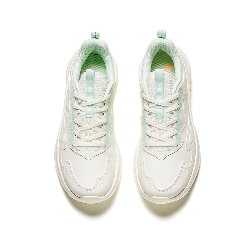 (WMNS) ANTA Running Series Sneakers Leather 'White Blue' 922315573-8