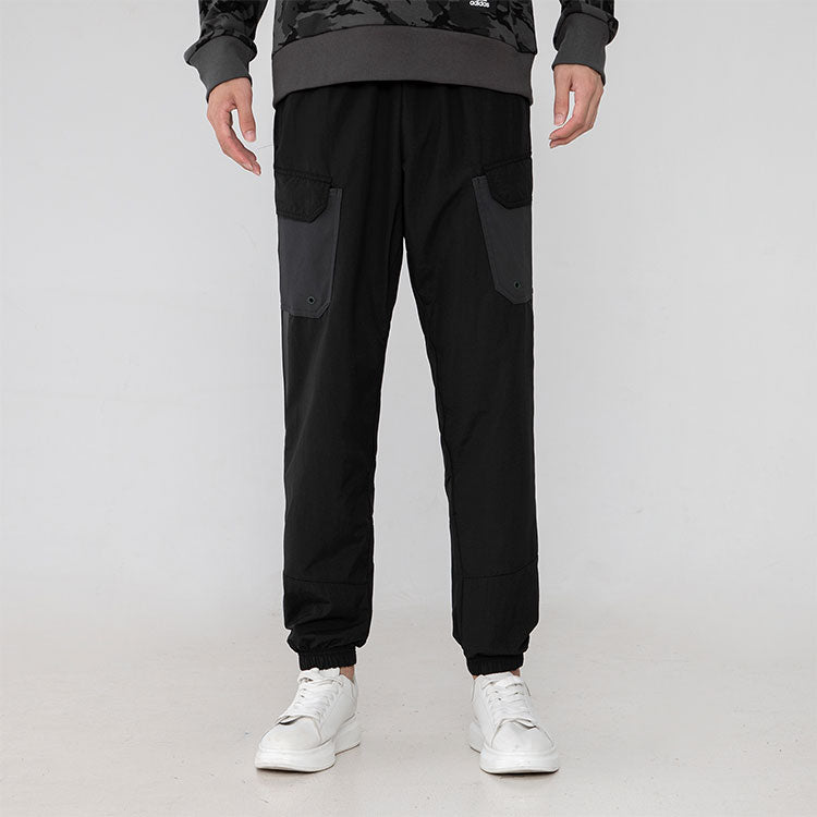 Men's adidas Fi Wv Bst Pt Big Pocket Bundle Feet Sports Pants/Trousers/Joggers Black H65367