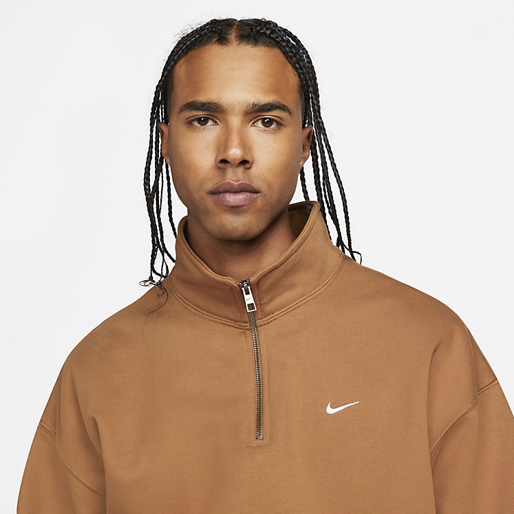 Nike Solo Swoosh 1/4-Zip Top 'Ale Brown' DQ5209-270
