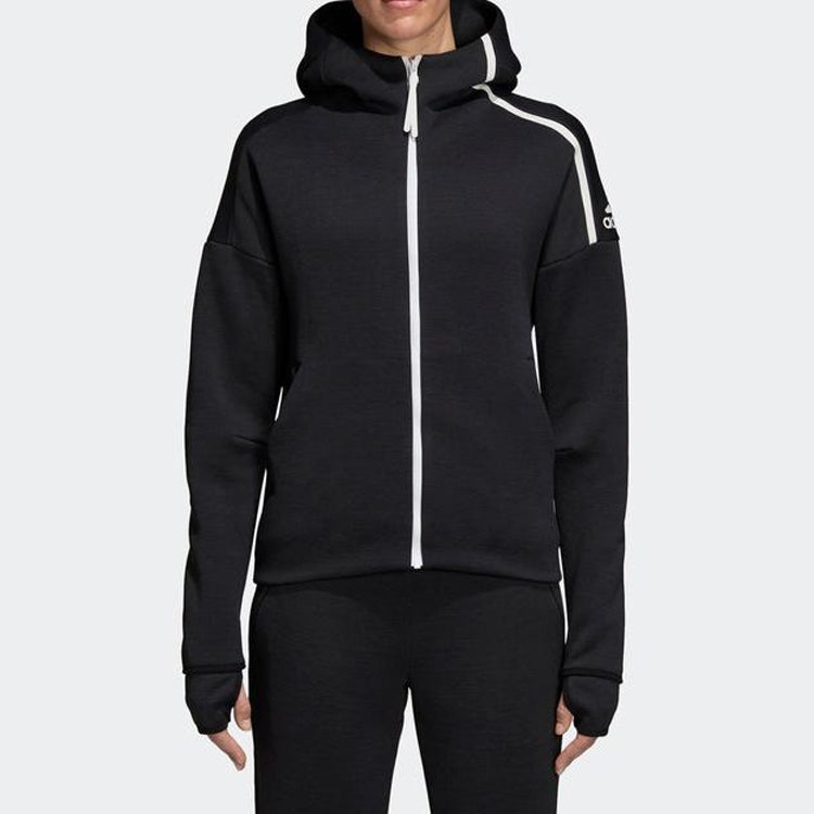 (WMNS) adidas Zne Hd FR Knit Jacket Black DM5024