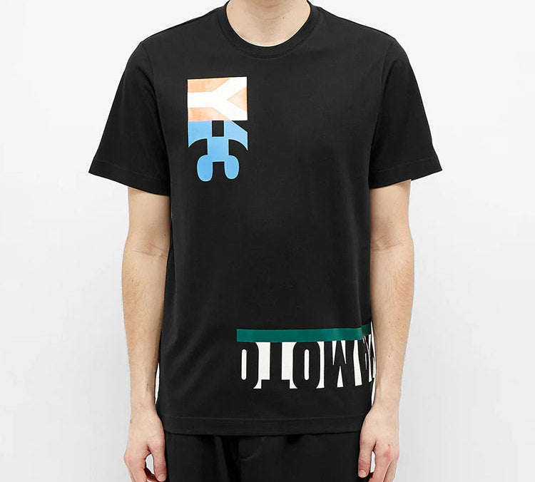 Y-3 Unisex Multi Block Graphic Printing Tee Black FN5727