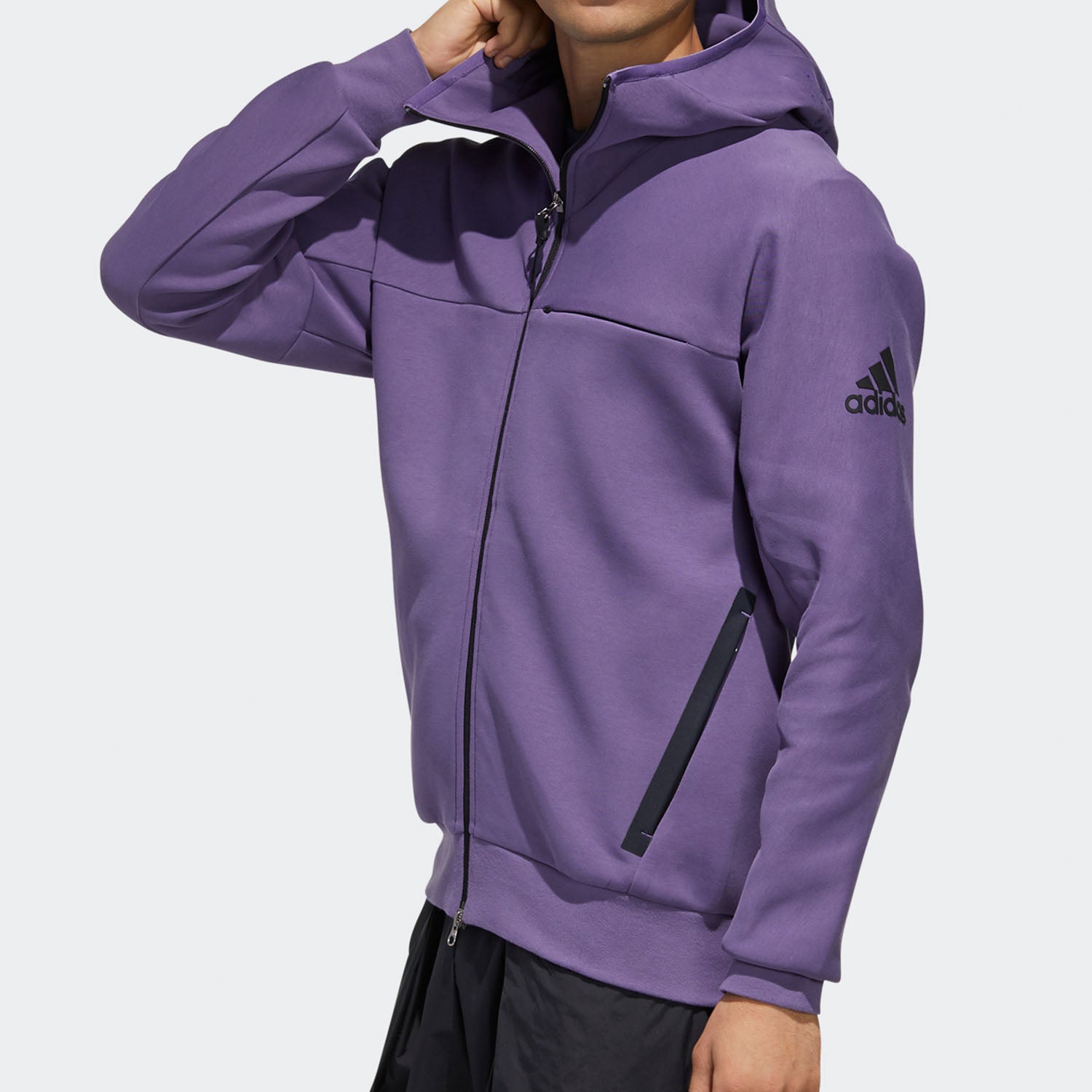 adidas O1 Htt Music Casual Sports Hooded Jacket Purple FM9389