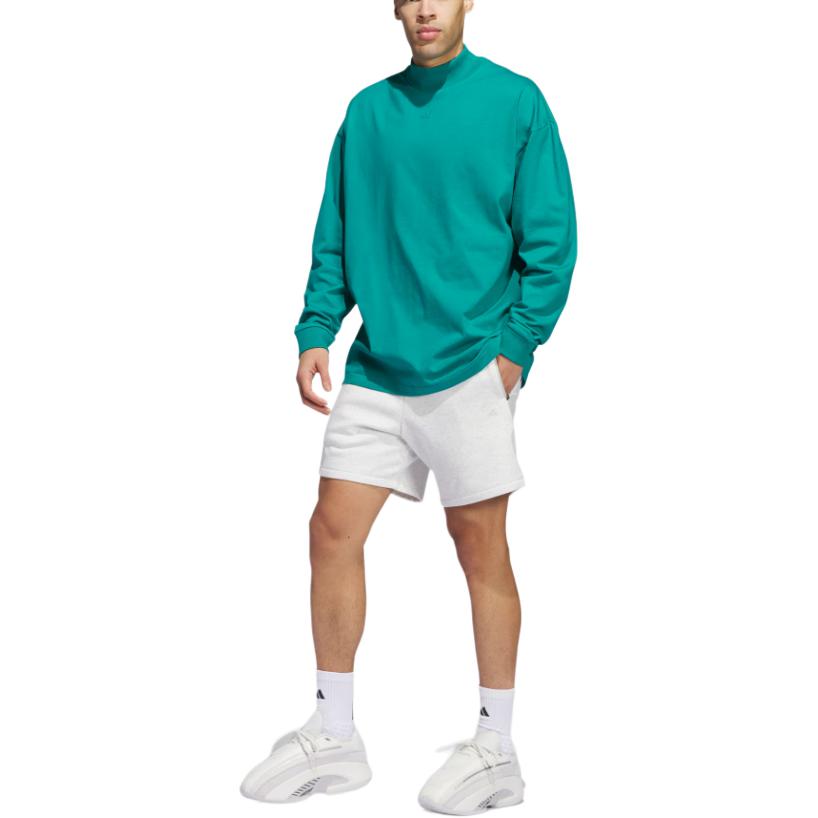 adidas Basketball Long Sleeve T-Shirt Asia Sizing 'Green' JE3768