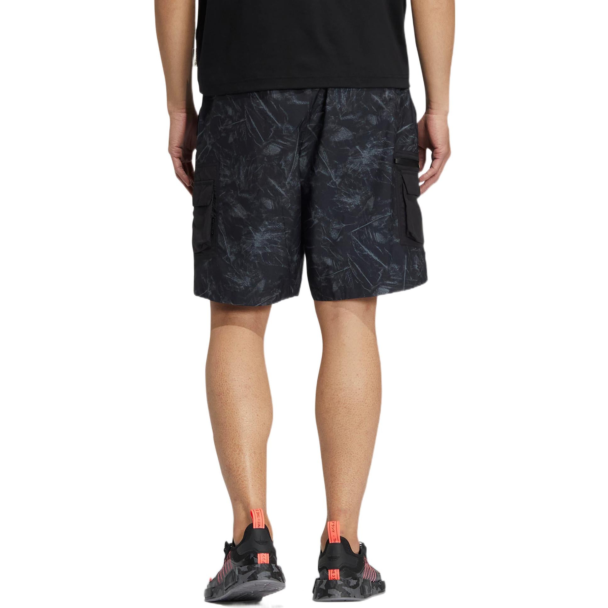 adidas originals Full Print Button Printing Straight Shorts Black HS7288