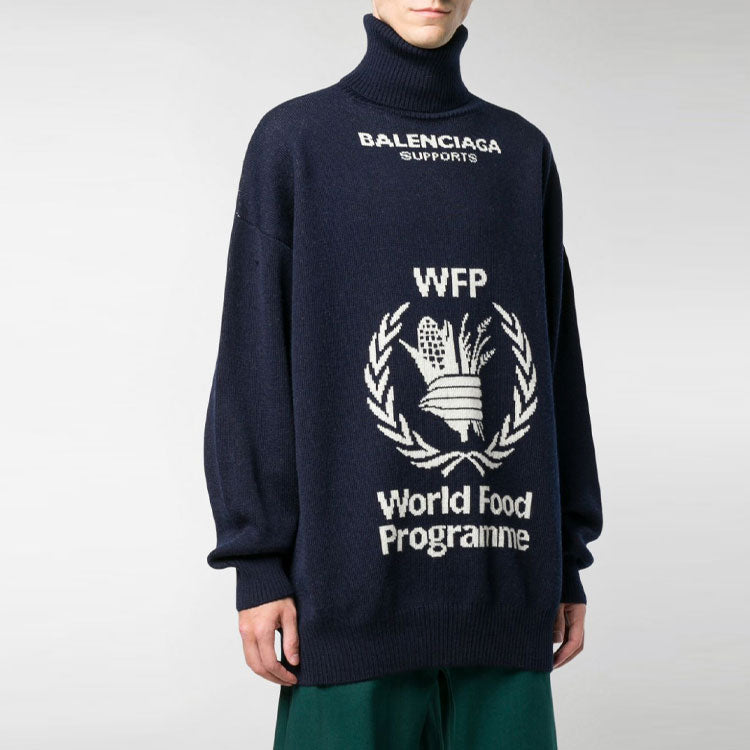 Balenciaga x World Food Programme Jumper 'Navy White' 542703T15074177