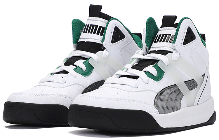 PUMA Unisex Backcourt Mid Cyber Week Sneakers White/Green 381129-03