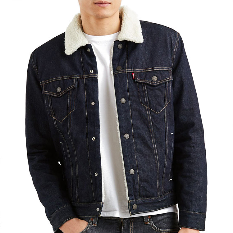 Levi's Sherpa Trucker Jacket 'Navy' 16365-0075