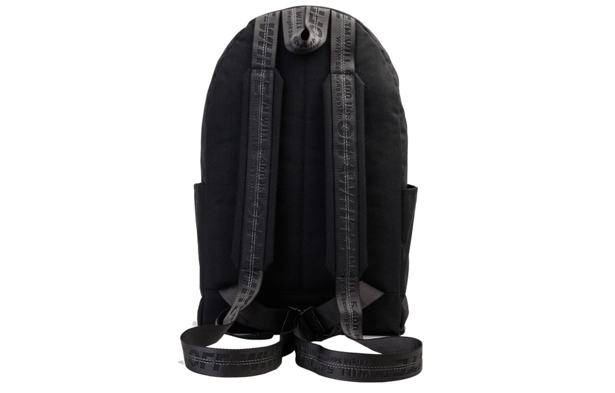 Off-White Slogan Printing Fashion Stylish Backpack Black OMNB003R205210381001