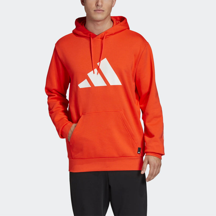 adidas M Pack Po Hoob Fleece Lined Printing Sports Fluorescence Red FK2102