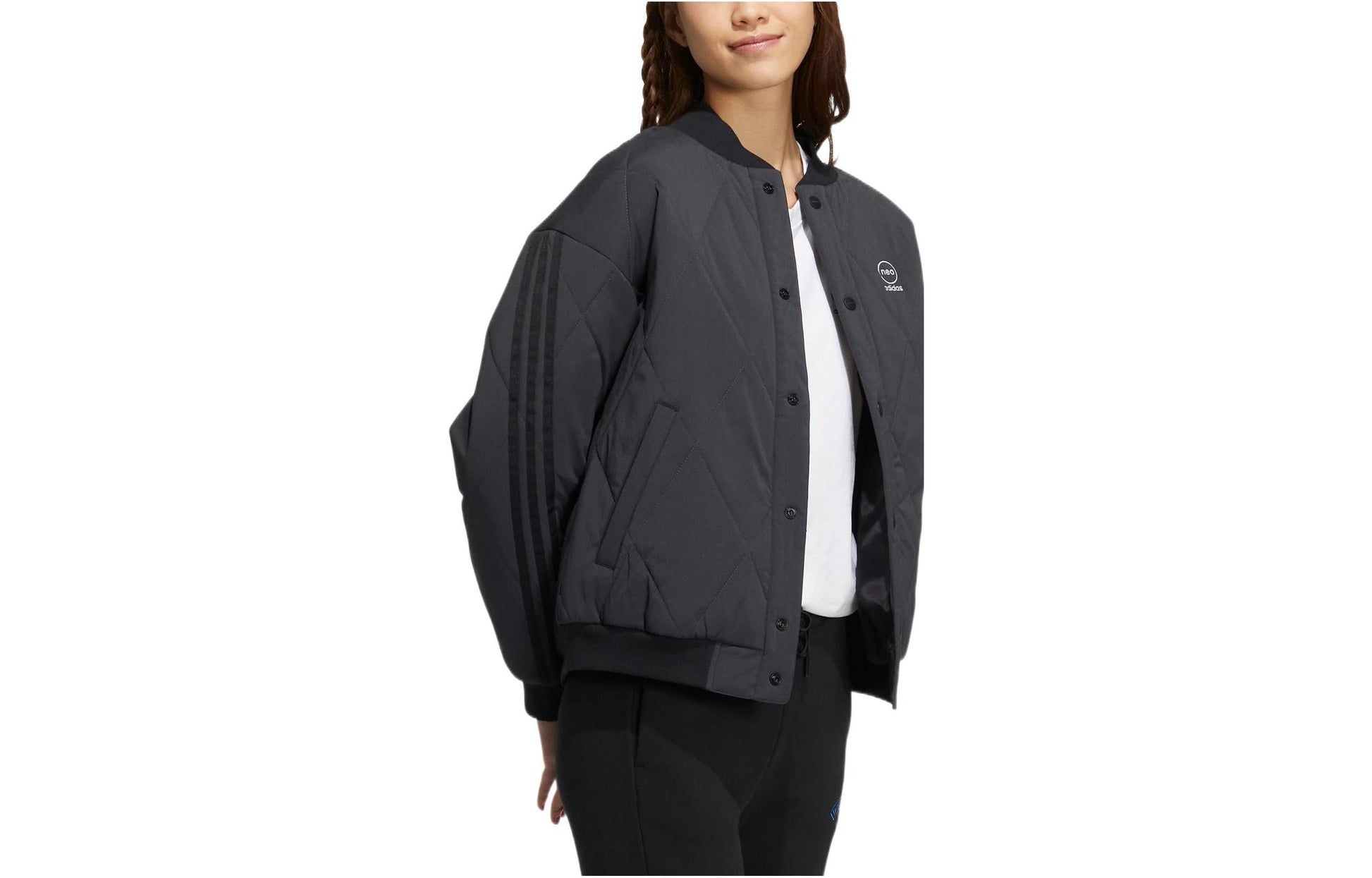 (WMNS) adidas Neo Basketball Jackets 'Black' HN2436