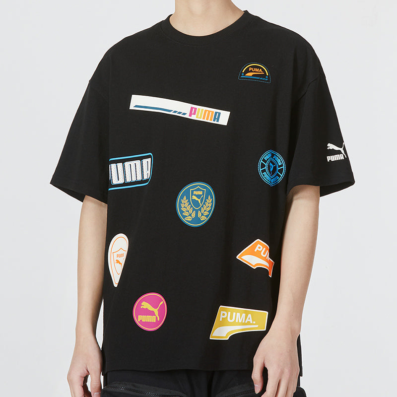 PUMA Mix Badge Logo Tee 'Black' 537795-01