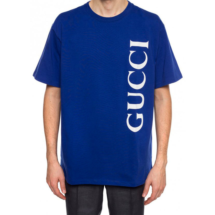 Gucci Large Logo Printing Short Sleeve Blue 565806-XJB2V-4118