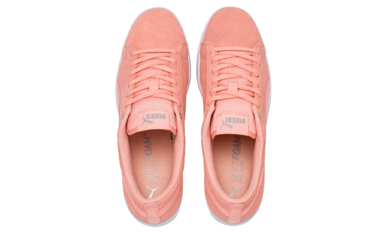 (WMNS) PUMA Smash v2 SD Low Sneakers White/Orange 365313-14