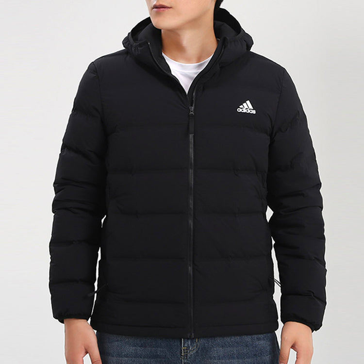 adidas Casual Sports hooded down Jacket Black FT2521