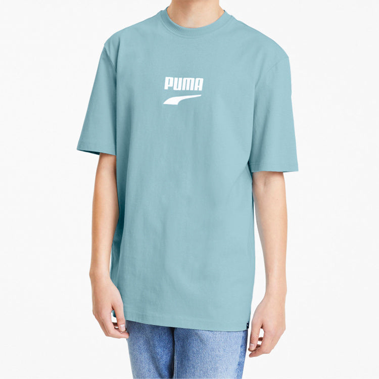 PUMA Downtown Classical Logo Short Sleeve TEE Blue 597348-18