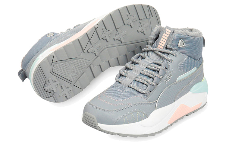 PUMA X-ray 2 Square Mid Reflective White/Grey/Green Mid Running Shoes 375025-02