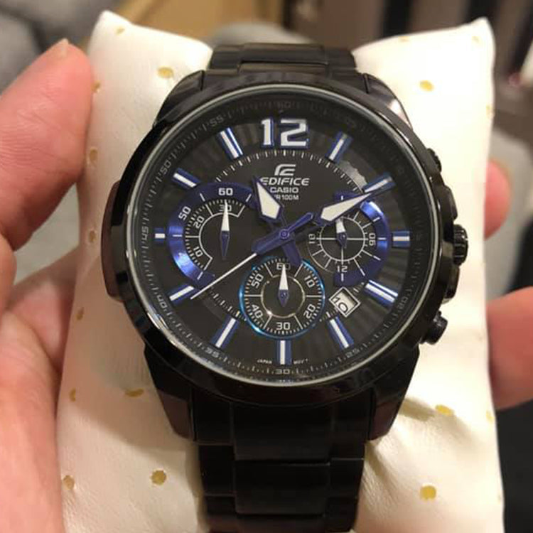 Men's CASIO EDIFICE Series Waterproof Strap Watch Mens Black Analog EFR-535BK-1A2