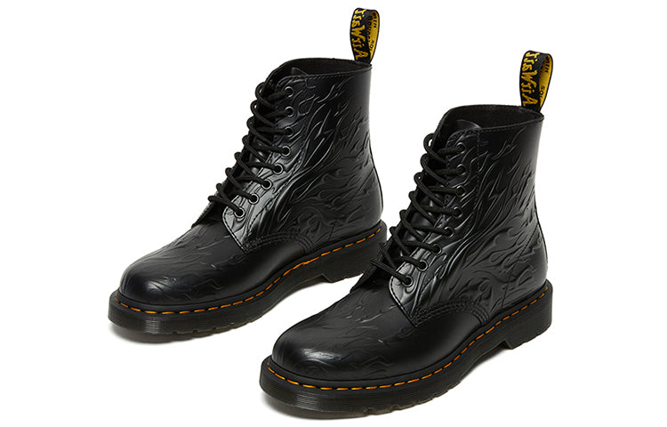 Dr. Martens Unisex 1460 Flames Martin Boots Black 27028001