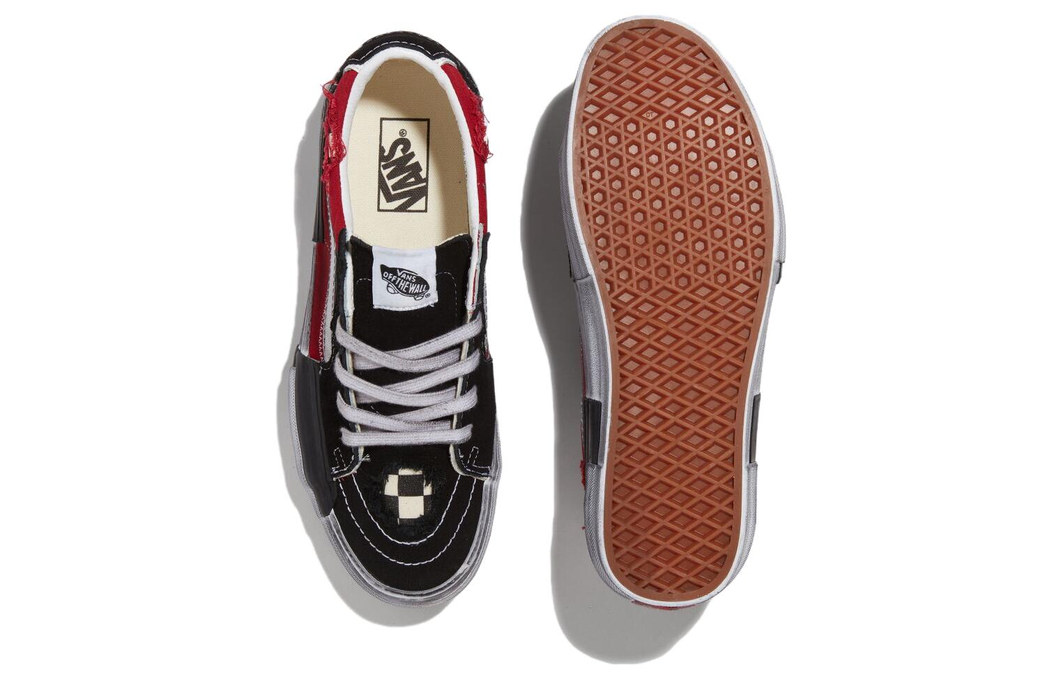 Vans Sk8-Low Reconstruct 'Black Red' VN0009QS458