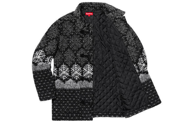Supreme FW18 Snowflake Toggle Fleece Jacket Black SUP-FW18-1136