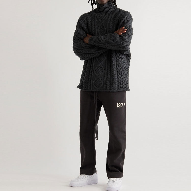 Fear of God Essentials SS22 Cable Knit Turtleneck 'Iron' FOG-SS22-009