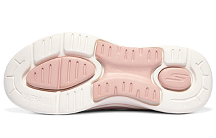 (WMNS) Skechers Go Walk Arch Fit Slip on 'Pink White' 124483-MVE