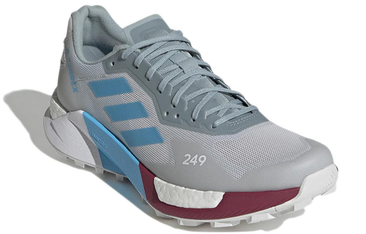 (WMNS) adidas Terrex Agravic Ultra Trail 'Grey Sky Rush Burgundy' GZ9039