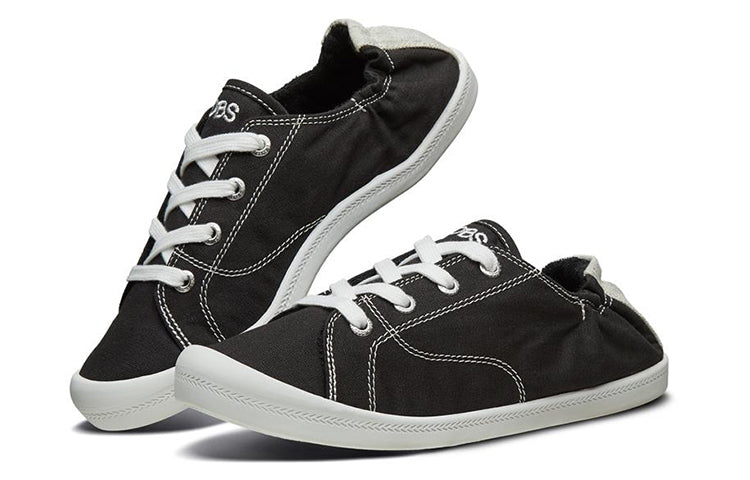 (WMNS) Skechers Bob's Beach Bingo Low-Top Sneakers Black/White 31963-BLK