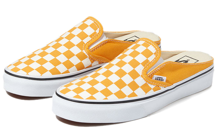 Vans Checkerboard Mule Slip-On Skate Sneakers 'Yellow White' VN0A4P3UWOF