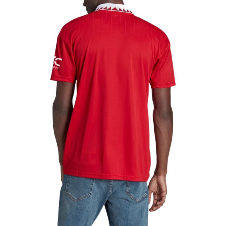 Men's adidas Manchester United Fan Edition Soccer/Football Short Sleeve Red T-Shirt H13881