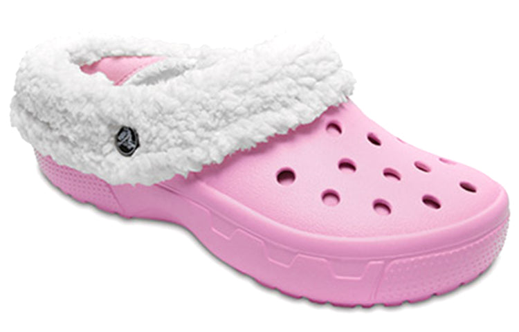 Crocs Mommoth Evo Clog Lightweight Wear-resistant Stay Warm Sports Slippers Pink 12878-6U5