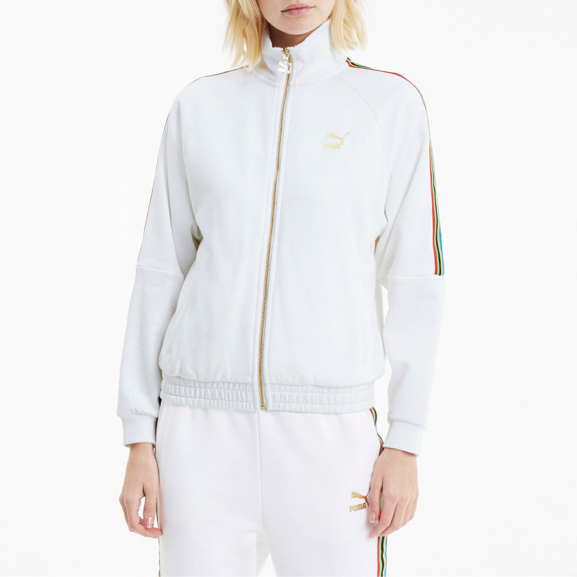 (WMNS) PUMA World Resonance Series Zipper Knit Jacket White 599061-02