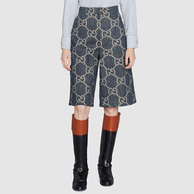 Gucci Jumbo GG denim Short 'Blue Ivory' 674371-XDBTY-4492