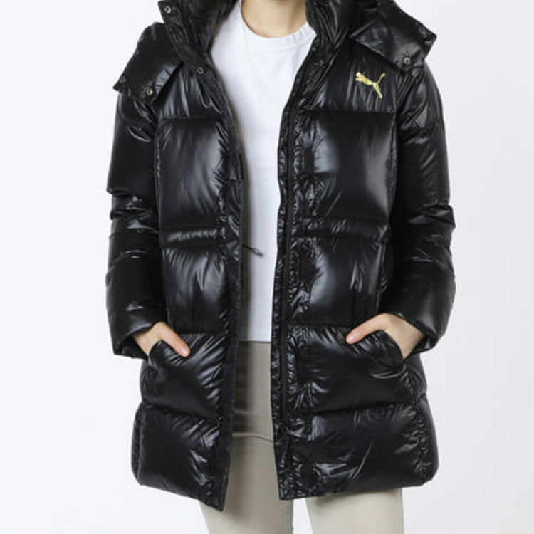 (WMNS) PUMA Cocoon Down Coat 'Black Gold' 585409-01