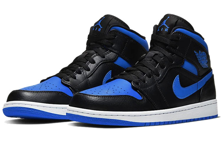 Air Jordan 1 Mid 'Black Hyper Royal' 554724-068