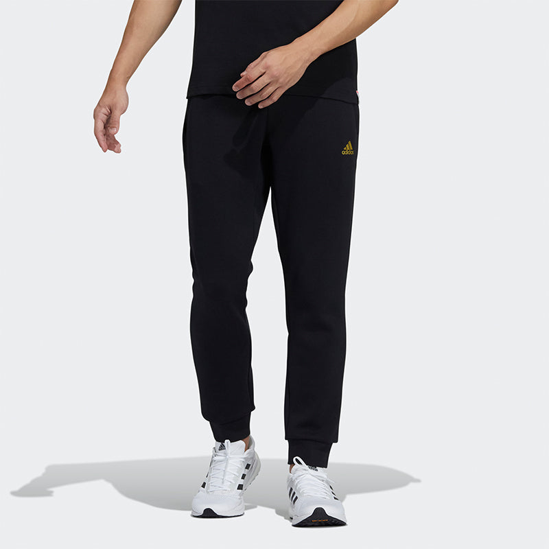 adidas M Pants Solid Color Casual Sports Bundle Feet Long Pants Black H55257
