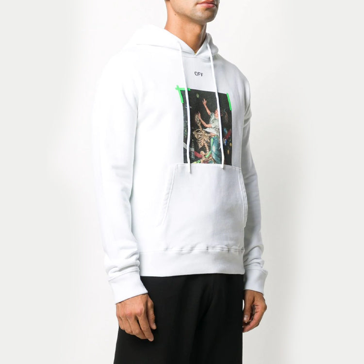 Off-White Arrows Printing Hooded Pullover Men White OMBB034F20FLE0110155