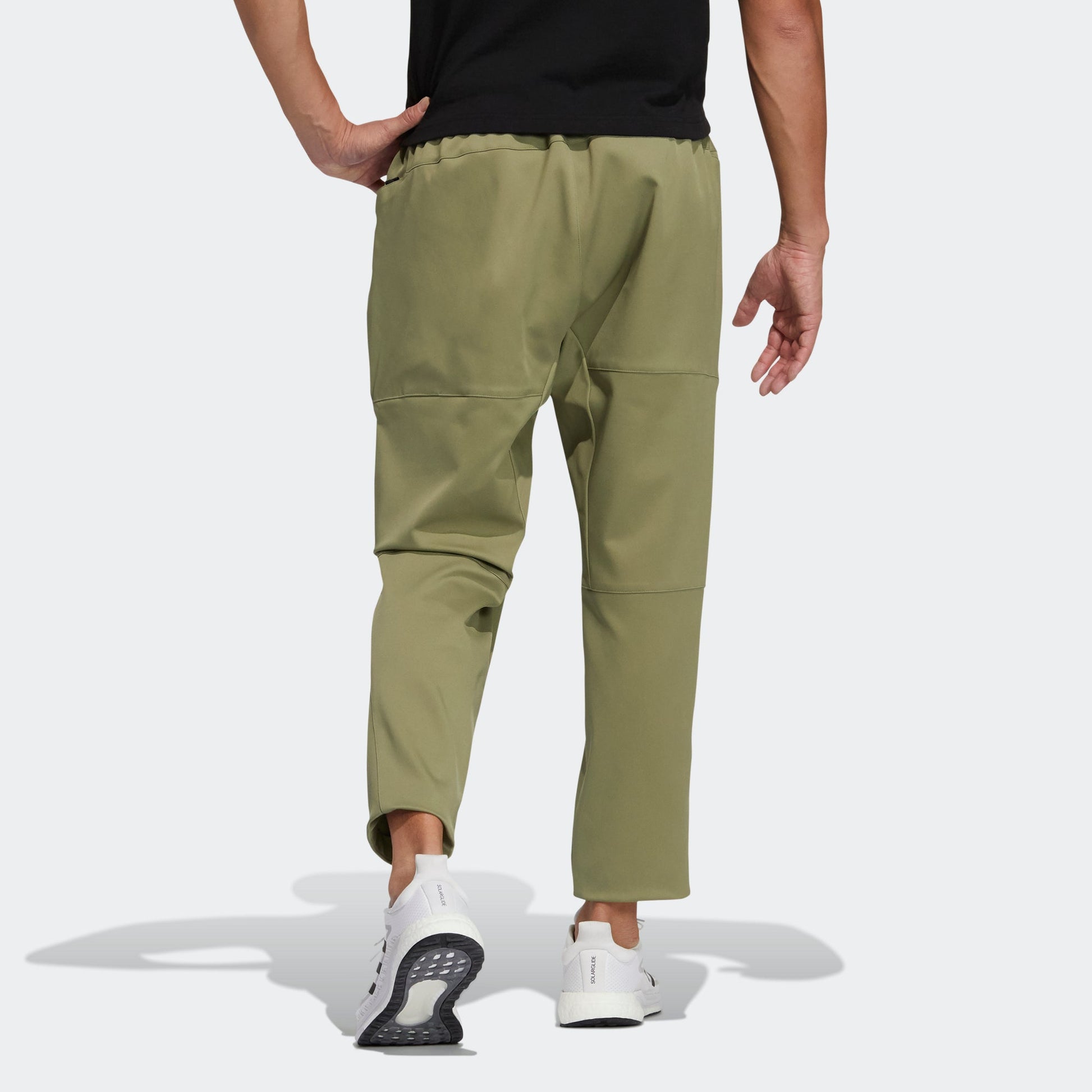 Men's adidas Th Qckdraw Pnt Running Training Woven Lacing Sports Pants/Trousers/Joggers Olive H40209