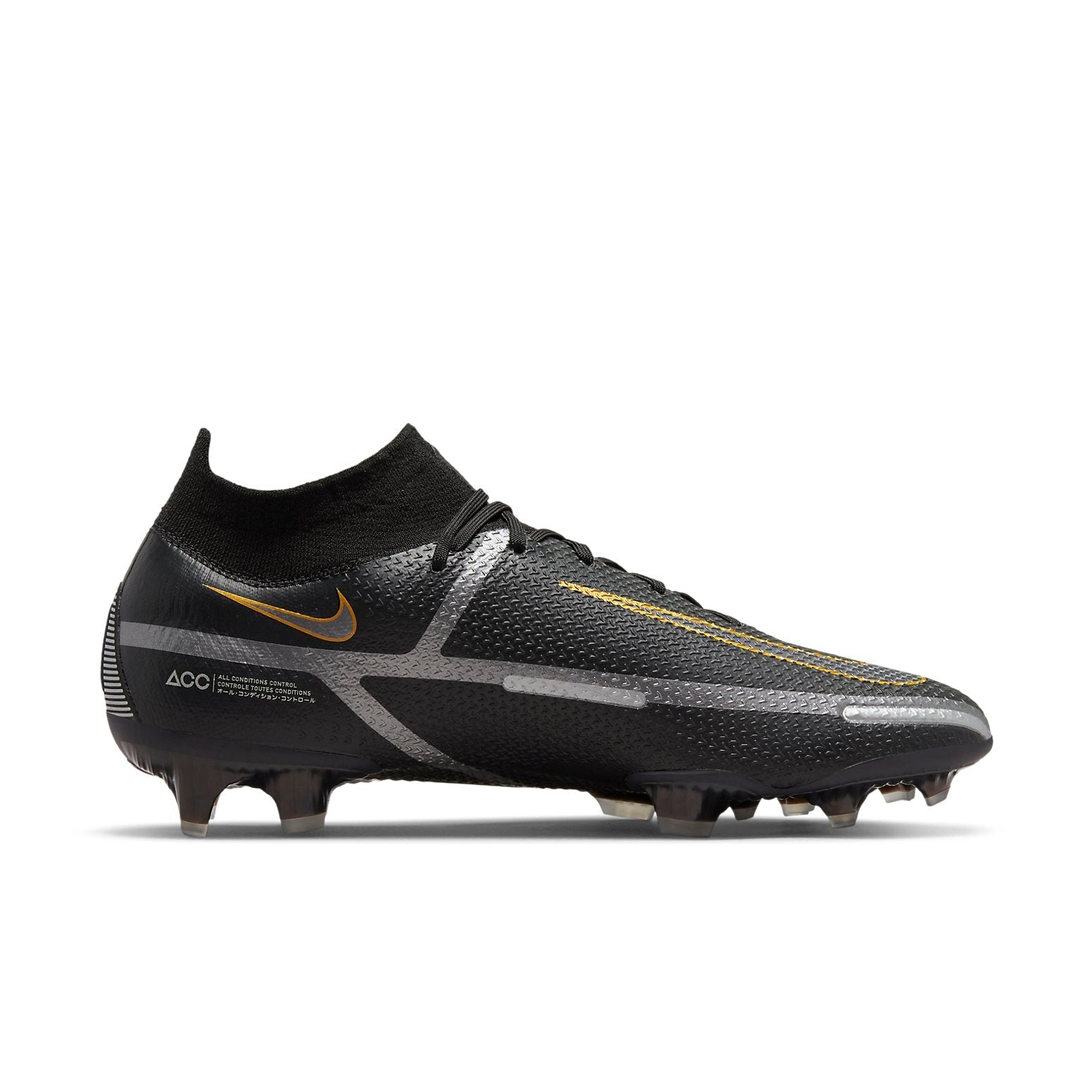 Nike Phantom GT2 Elite DF FG 'Black Metallic Gold' CZ9889-007