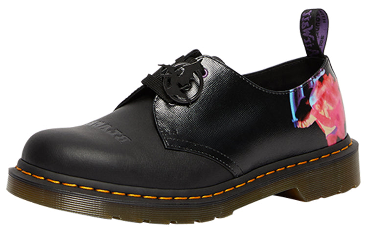 Black Sabbath x Dr. Martens Crossover 1461 Retro Leather Printing Martin boots Black Unisex 26316001