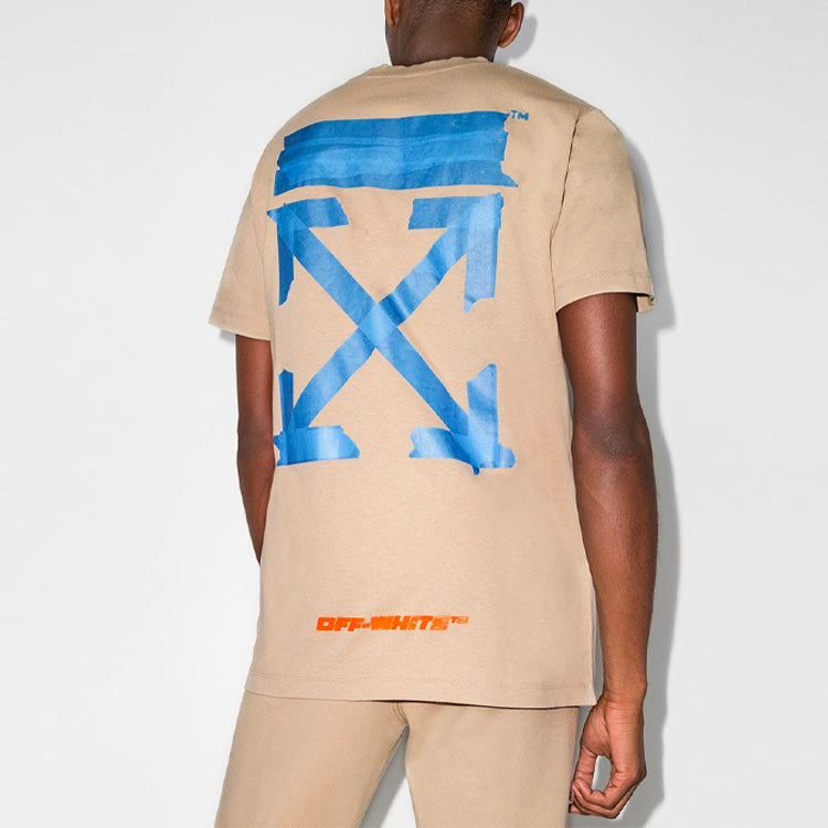 Off-White X Browns 50 Caravaggio T-shirt 'Khaki Brown' OMAA027G20JER0211745