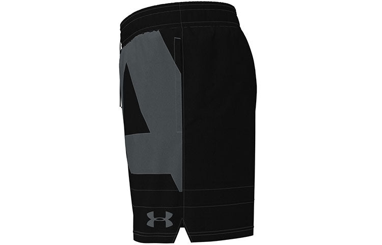 Under Armour Baseline Woven 7 inch Basketball Shorts 'Black Grey' 1370224-002
