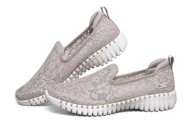 (WMNS) Skechers Go Walk Smart Loafer Grey/Brown 124165-TPE