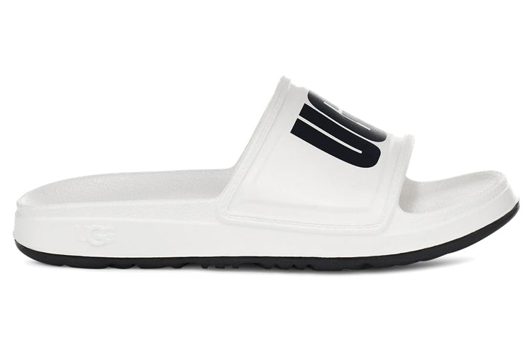 (WMNS) UGG Wilcox Slide Minimalistic Cozy Thick Sole White 1113457-WHT