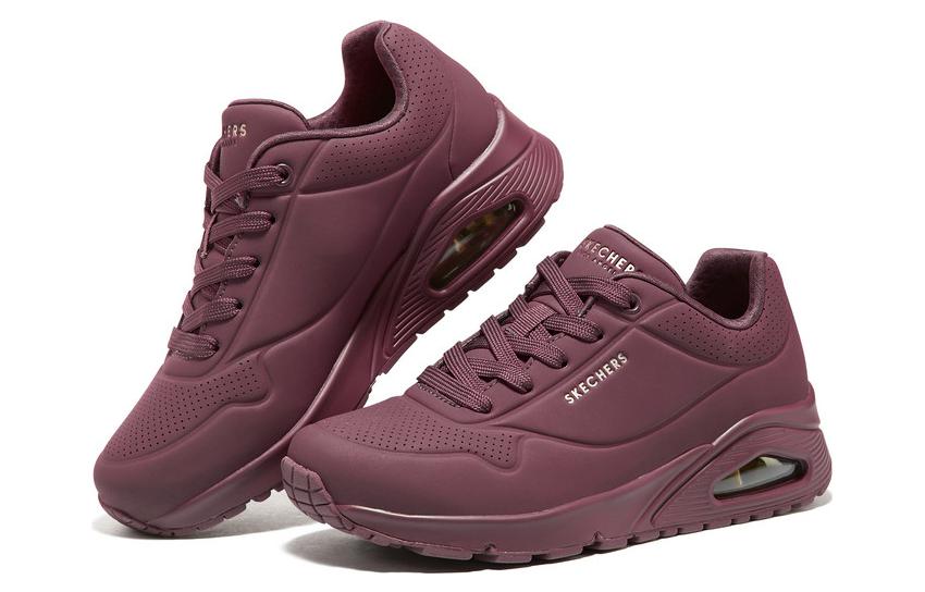 (WMNS) Skechers Uno Stand On Air Sneakers 'Burgundy' 73690-PLUM