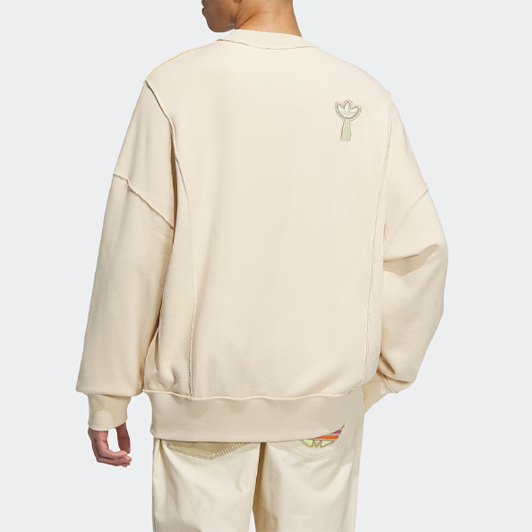 adidas Original Toc Ql Crew Sweatshirt Asia Sizing 'Beige' IP7549